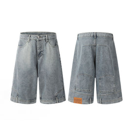 Flip Utility Baggy Denim Shorts – Light Wash