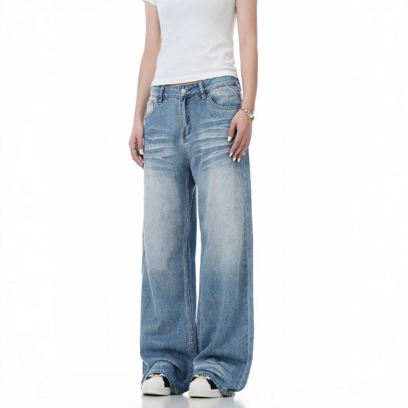 Straight-leg Wide-leg Slimming Jeans