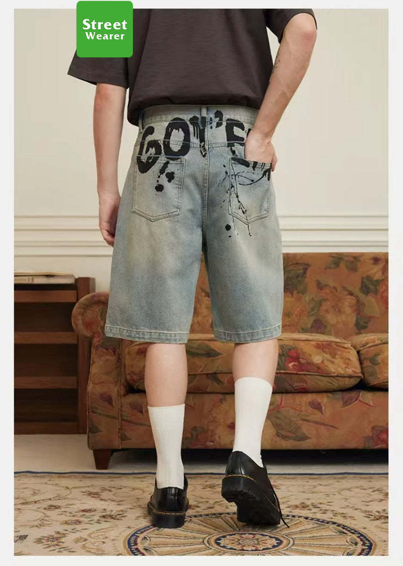Washed Old Craft and Inked Loose Casual Jeans SW024UNFG509