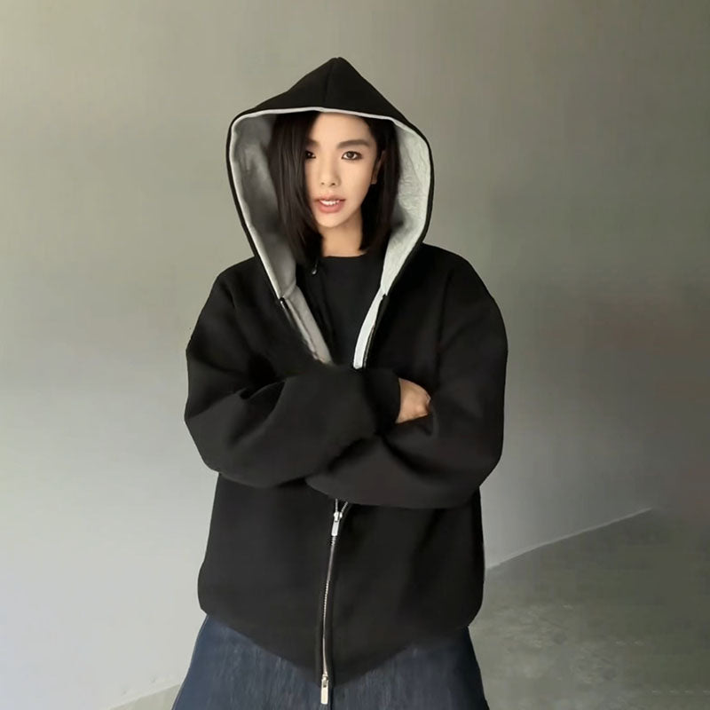460GSM Heavyweight Color-Block Versatile Sports Hoodies
