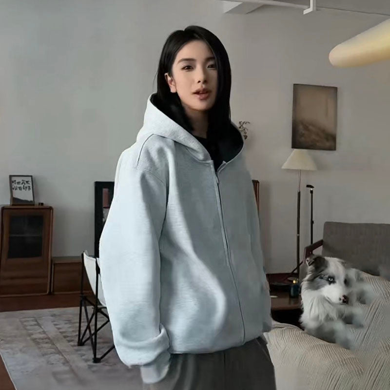 460GSM Heavyweight Color-Block Versatile Sports Hoodies