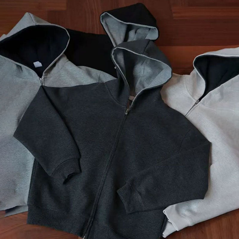 460GSM Heavyweight Color-Block Versatile Sports Hoodies
