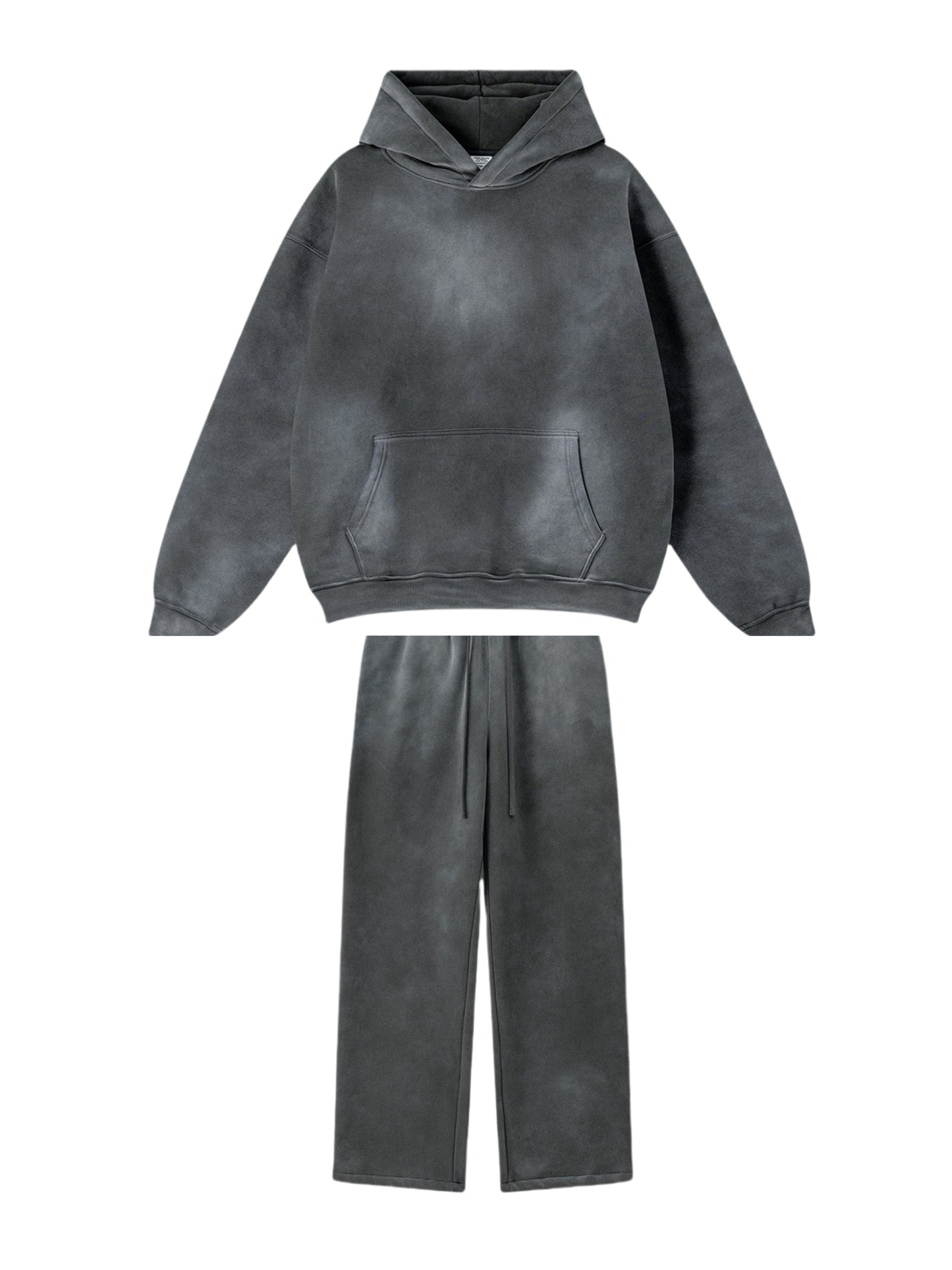 Spray monkey gradient color washed vintage hoodie set SW004BEW2423K2429