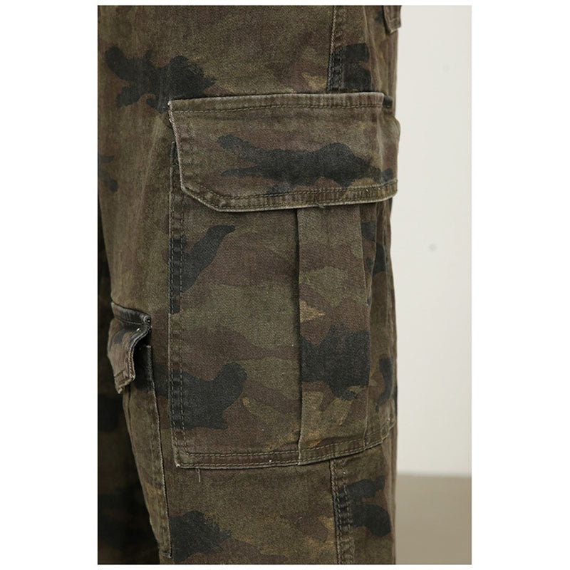 Vintage Camo Jorts Wide Leg 7/8 Cargo Pants 877