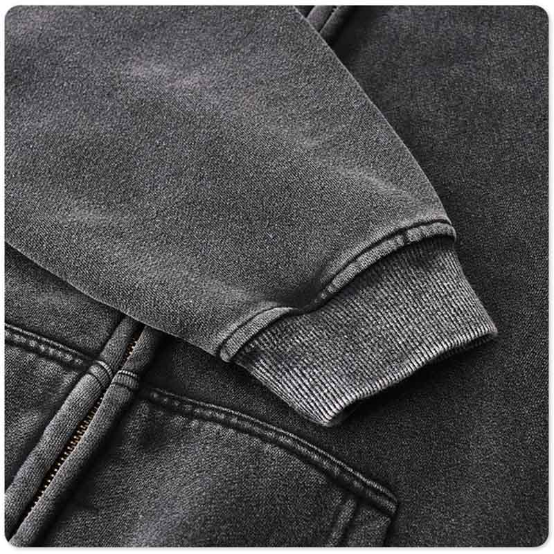 Heavyweight Fleece-lined Washed Vintage Hoodies FLMW-03