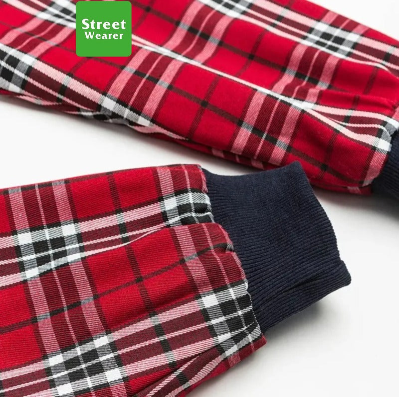 Reversible Wear Plaid Hoodies