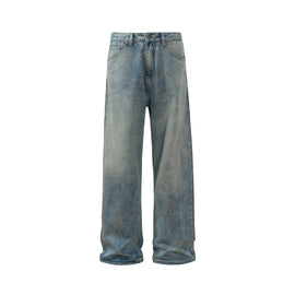 Vintage Washed Baggy Clean Fit Jeans