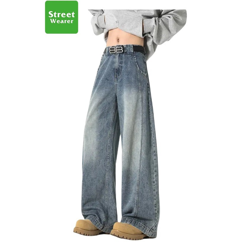 Retro Washed Old Craft Oversize Scimitar-silhouette Jeans SW225HOTRULES
