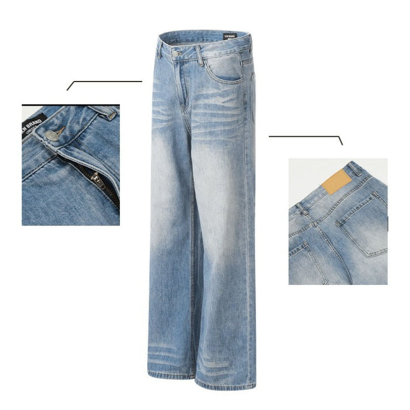 Straight-leg Wide-leg Slimming Jeans
