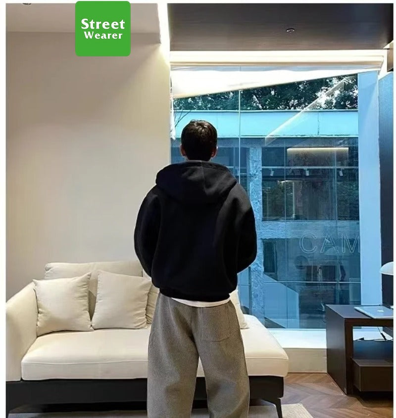 1000GSM Vintage Silhouette Colour Block Hoodie SW037YILUFFJMF33
