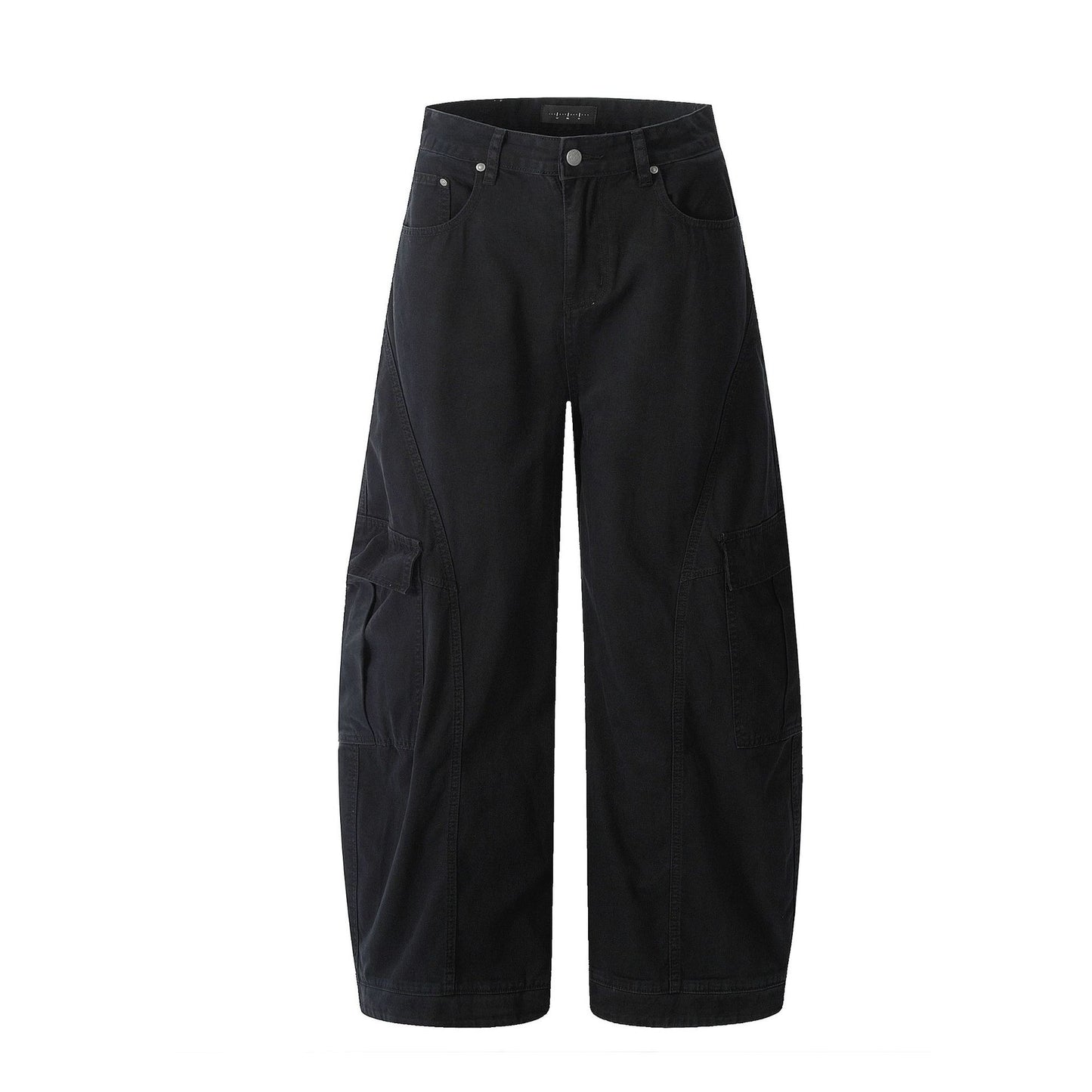 Vintage Baggy  Scimitar-silhouette Multiple Pockets Pants