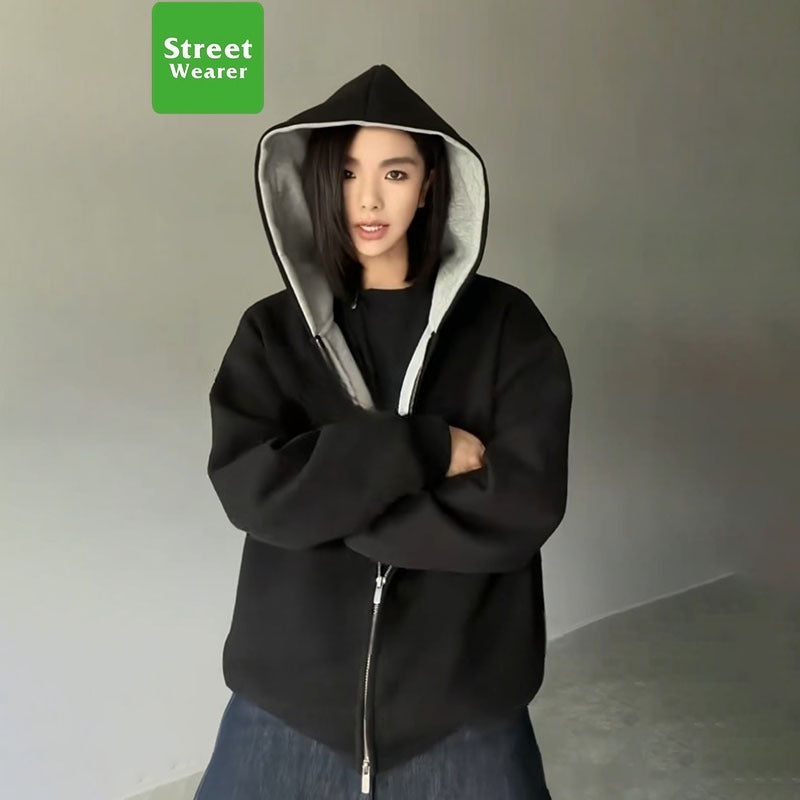 460GSM Heavyweight Color-Block Versatile Sports Hoodies