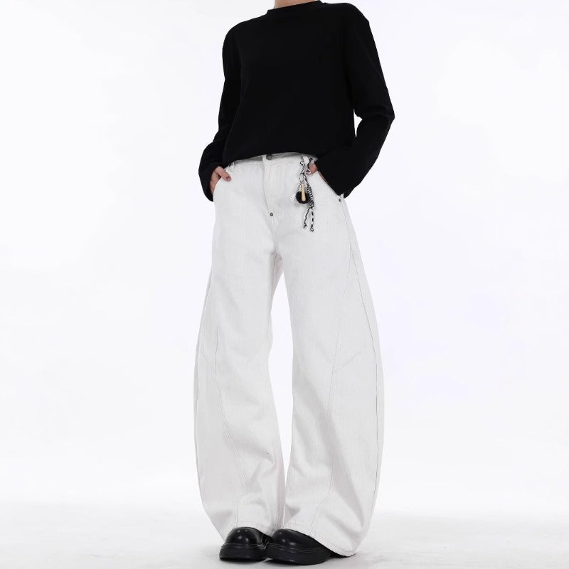 Cleanfit Vintage White Scimitar-silhouette Jean