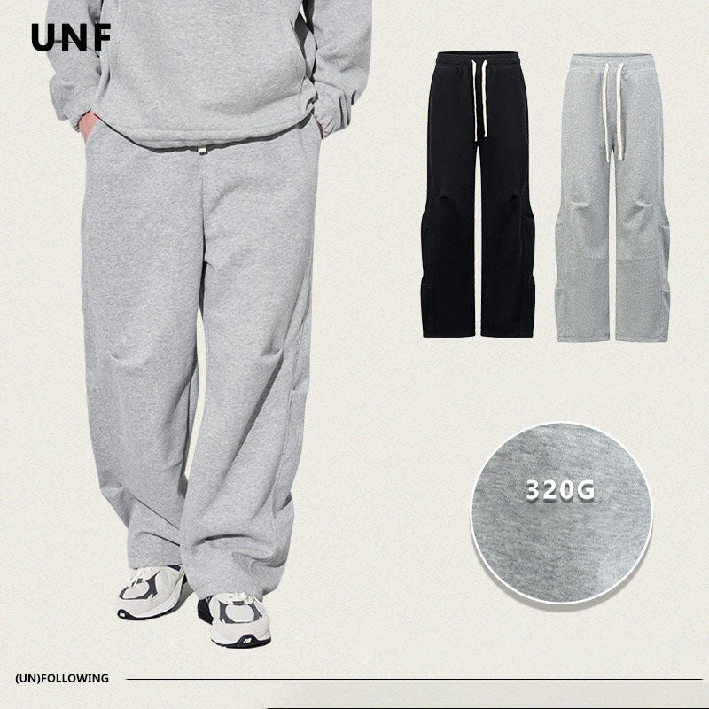 Double-Sided Cotton-Blend Loose-Fit Fleece-Lined Cargo Pants