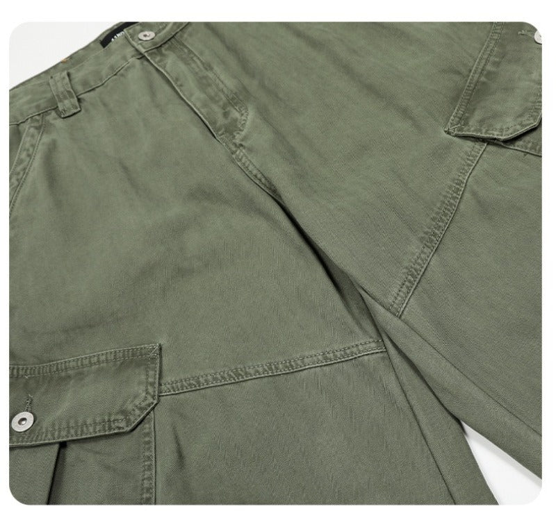 Multi Pocket Design Loose Fit Baggy Tapered Cargo Pants