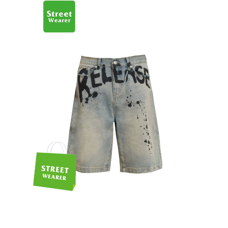 Washed Old Craft and Inked Loose Casual Jeans SW024UNFG509