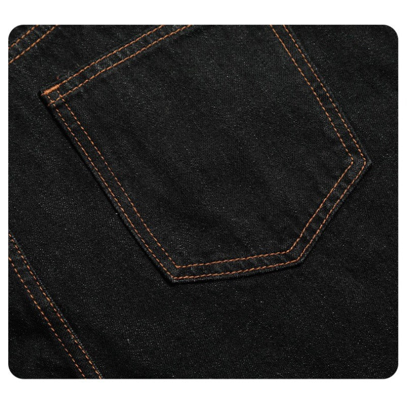 Basic Black Scimitar-silhouette Wide Leg Jeans