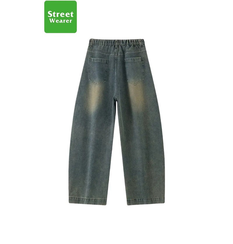Retro Washed Old Craft Oversize Scimitar-silhouette Jeans SW225HOTRULES