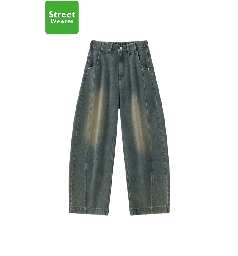 Retro Washed Old Craft Oversize Scimitar-silhouette Jeans SW225HOTRULES