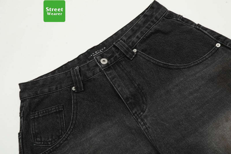 Vintage Dirty Wrinkles Scimitar-silhouette Jeans SW035KNCK9373