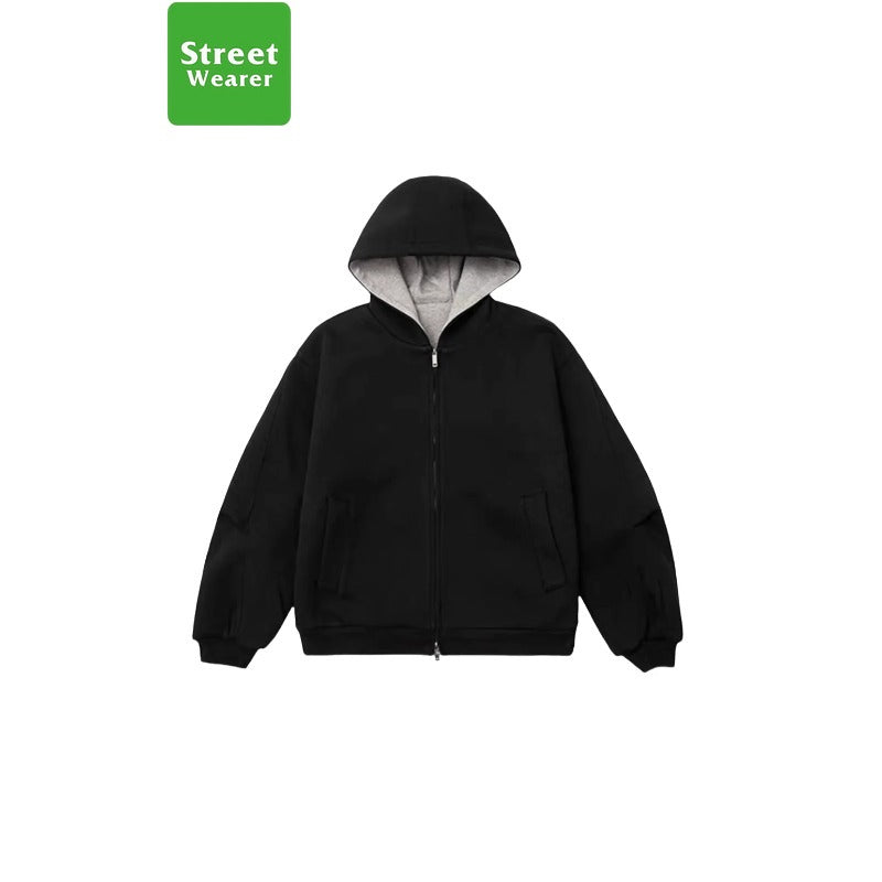 1000GSM Vintage Silhouette Colour Block Hoodie SW037YILUFFJMF33