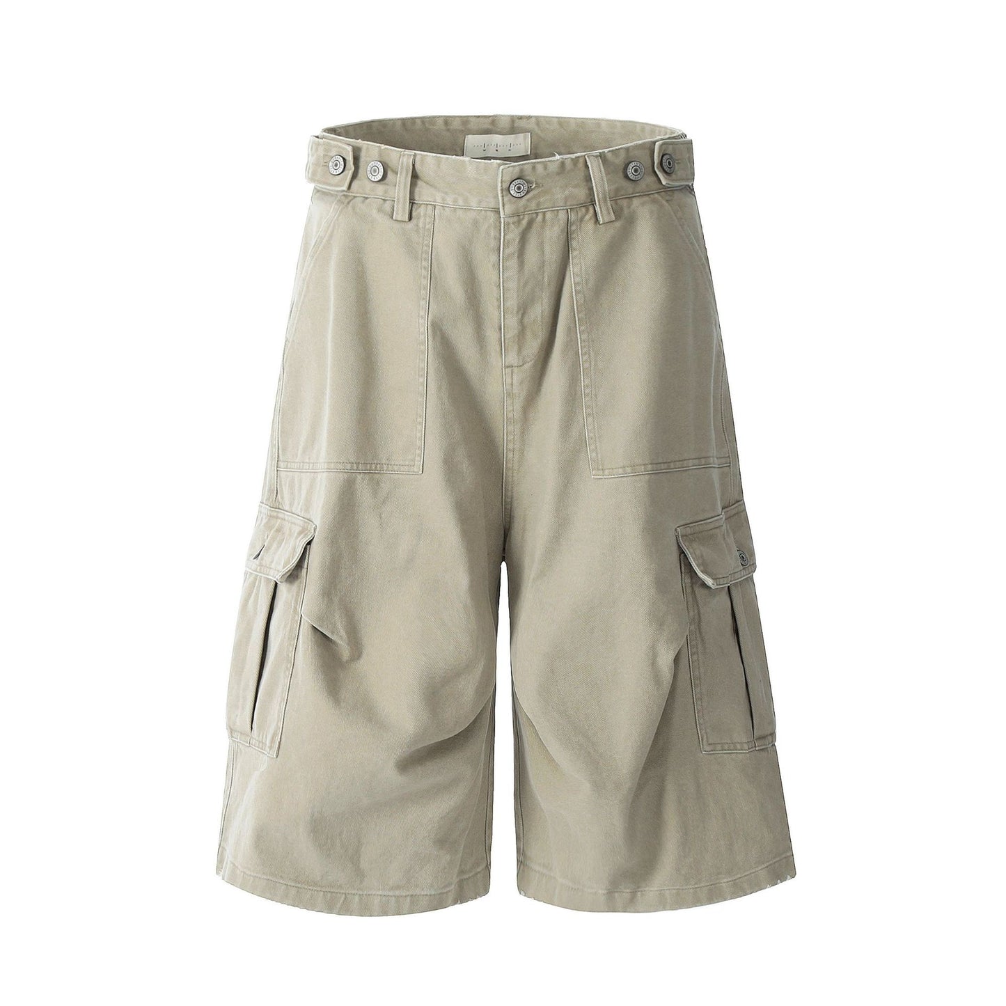 Retro Multi-Pocket Loose Straight Leg Wide Leg Work Shorts SW2001KNCK238D
