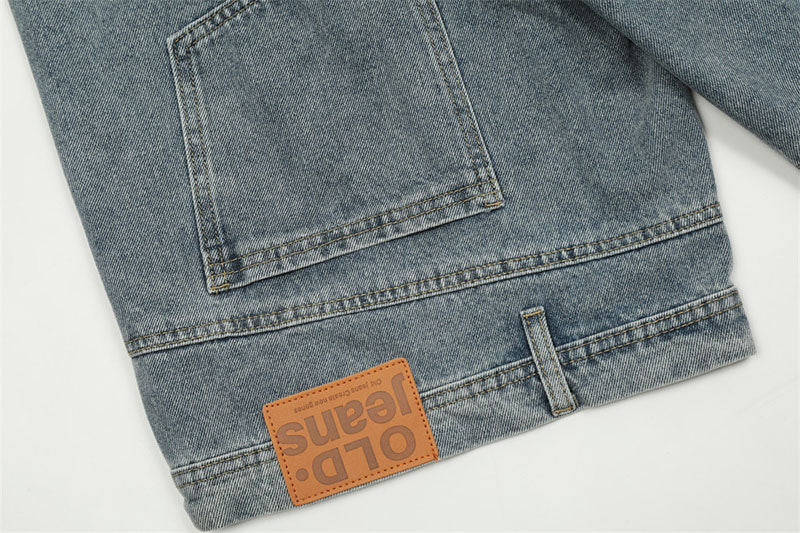Flip Utility Baggy Denim Shorts – Light Wash