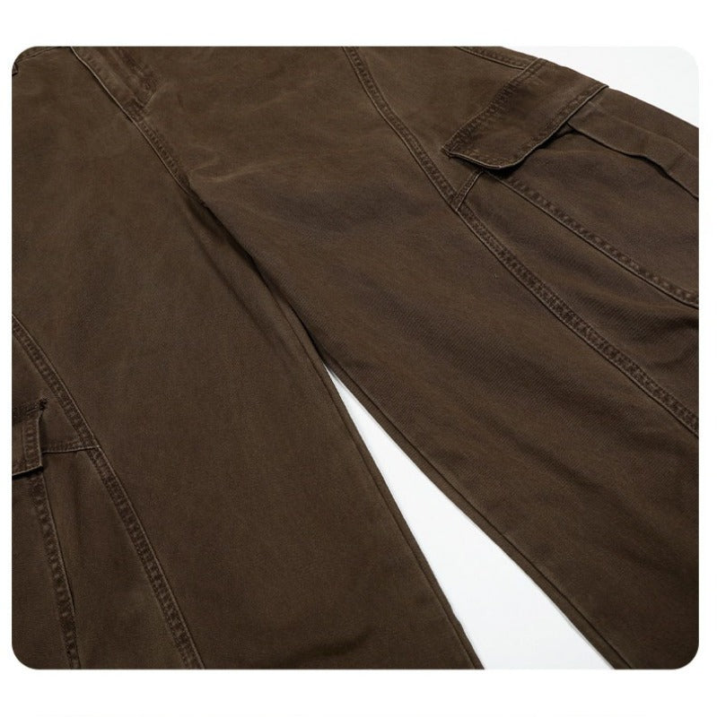 Vintage Baggy  Scimitar-silhouette Multiple Pockets Pants