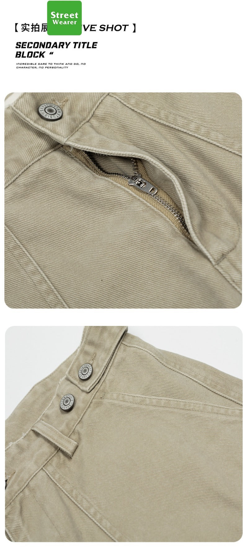 Retro Multi-Pocket  Loose Straight Leg Wide Leg Work Shorts