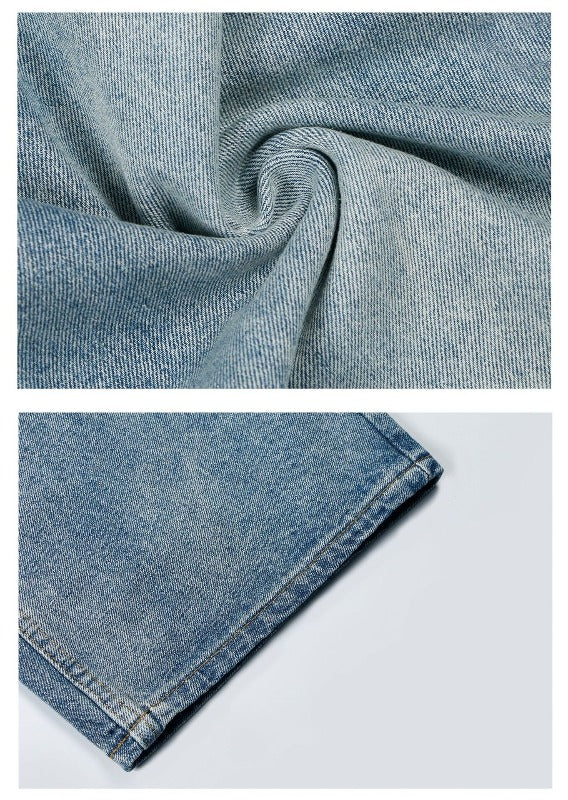 Washed Baggy Straight Leg Clean Fit Jeans