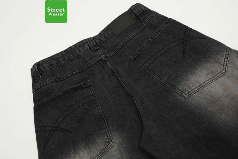 Vintage Dirty Wrinkles Scimitar-silhouette Jeans SW035KNCK9373