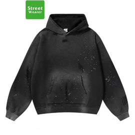 Washed splashed hoodies SW011BK23819