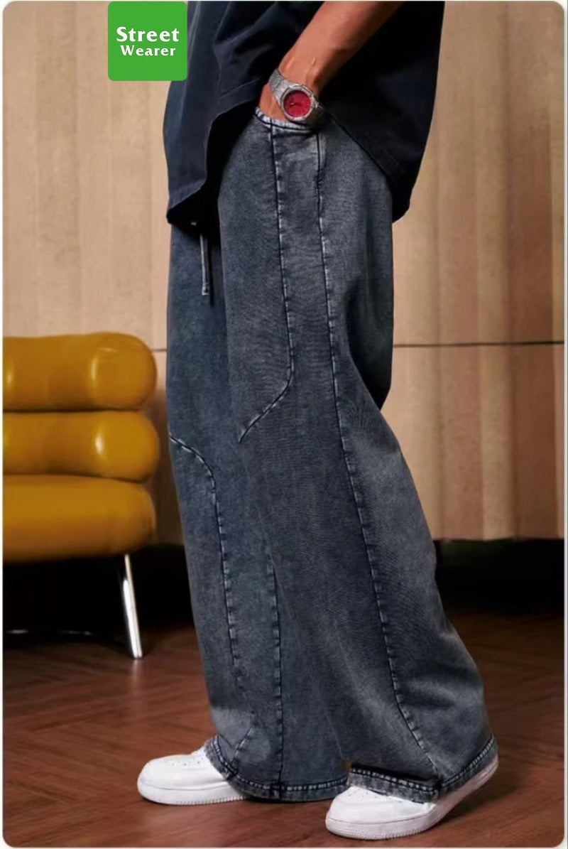 Loose Casual Vintage Washed Straight Leg sweatpants SW008BE3278