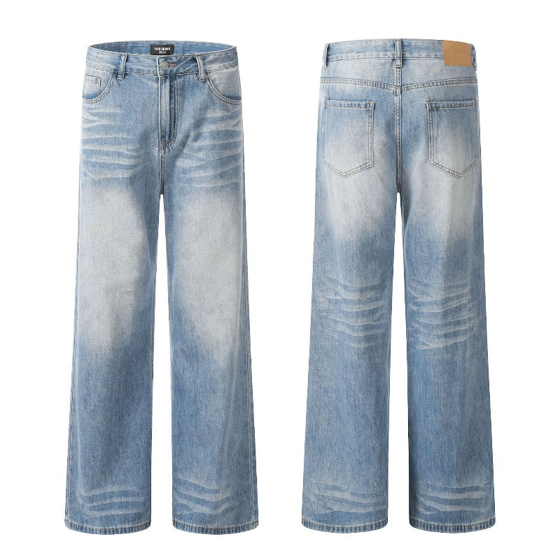 Straight-leg Wide-leg Slimming Jeans