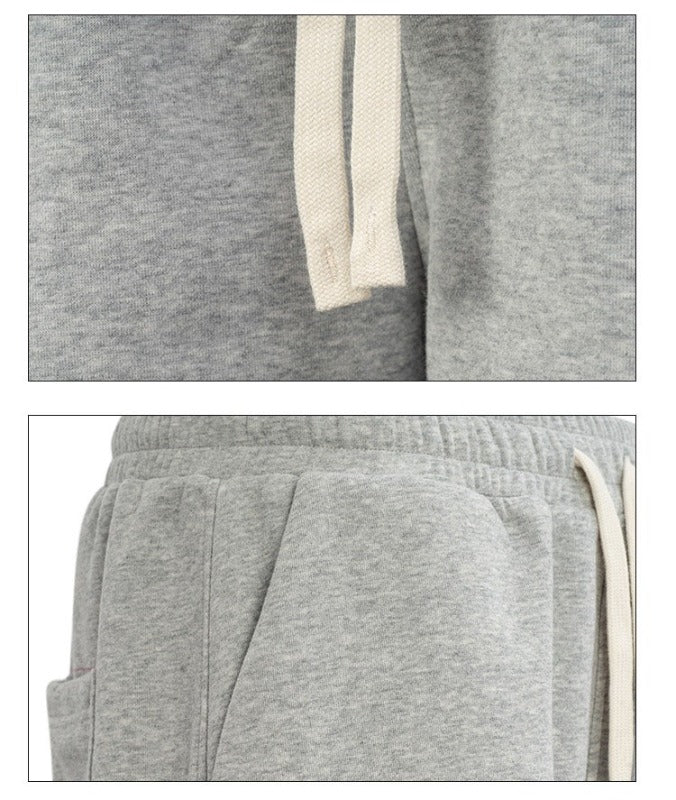 Double-Sided Cotton-Blend Loose-Fit Fleece-Lined Cargo Pants