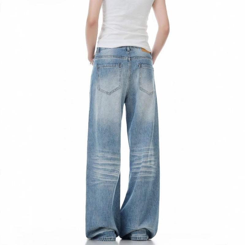Straight-leg Wide-leg Slimming Jeans