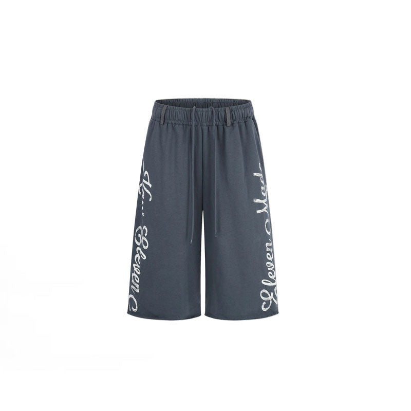 Script Logo Baggy Sweat Shorts Grey CK280