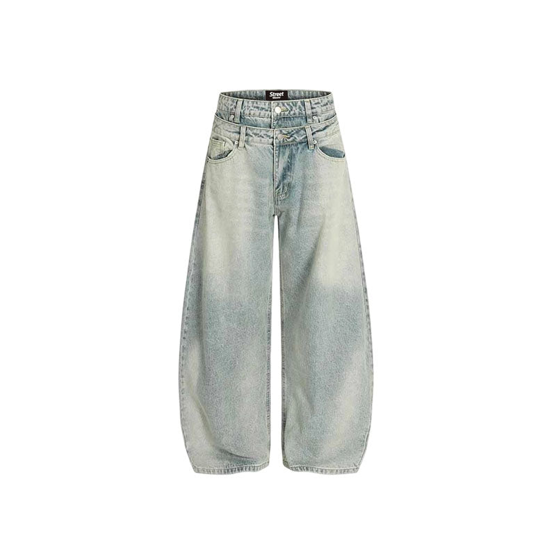 Double Waist Blade Barrel Denim G6892