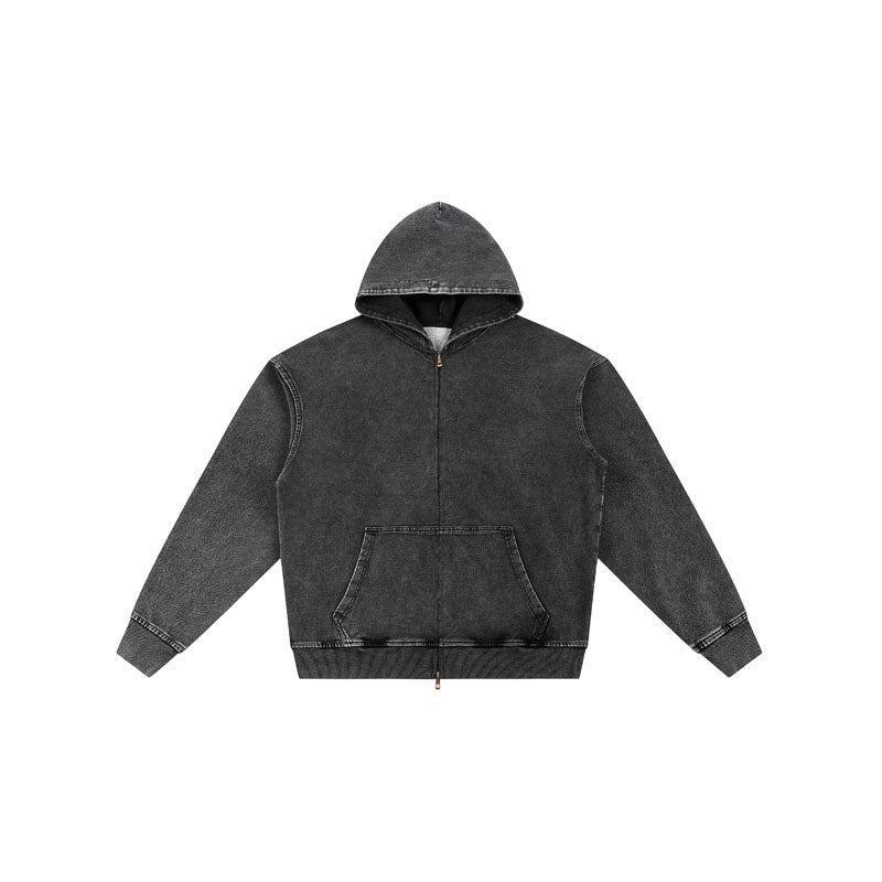 Snow Wash Vintage Denim Hoodie KB-02