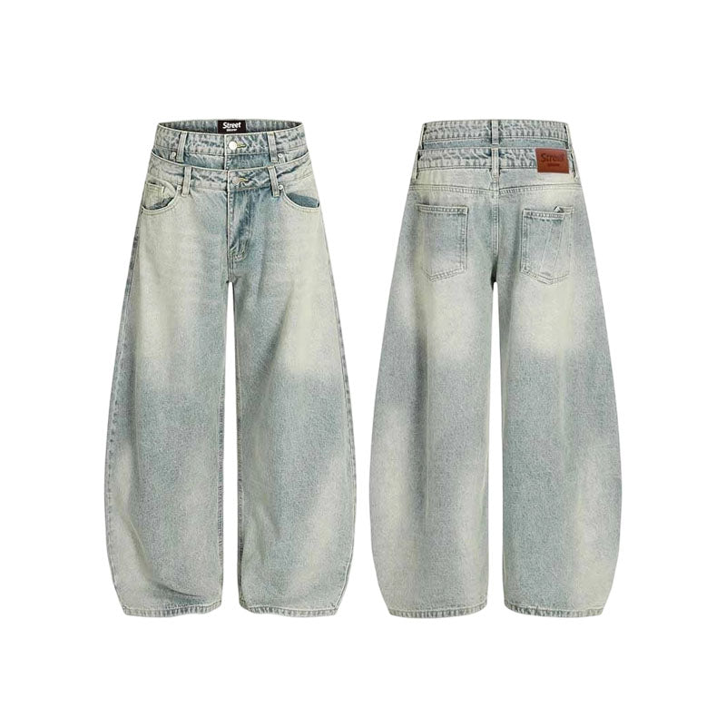 Double Waist Blade Barrel Denim G6892