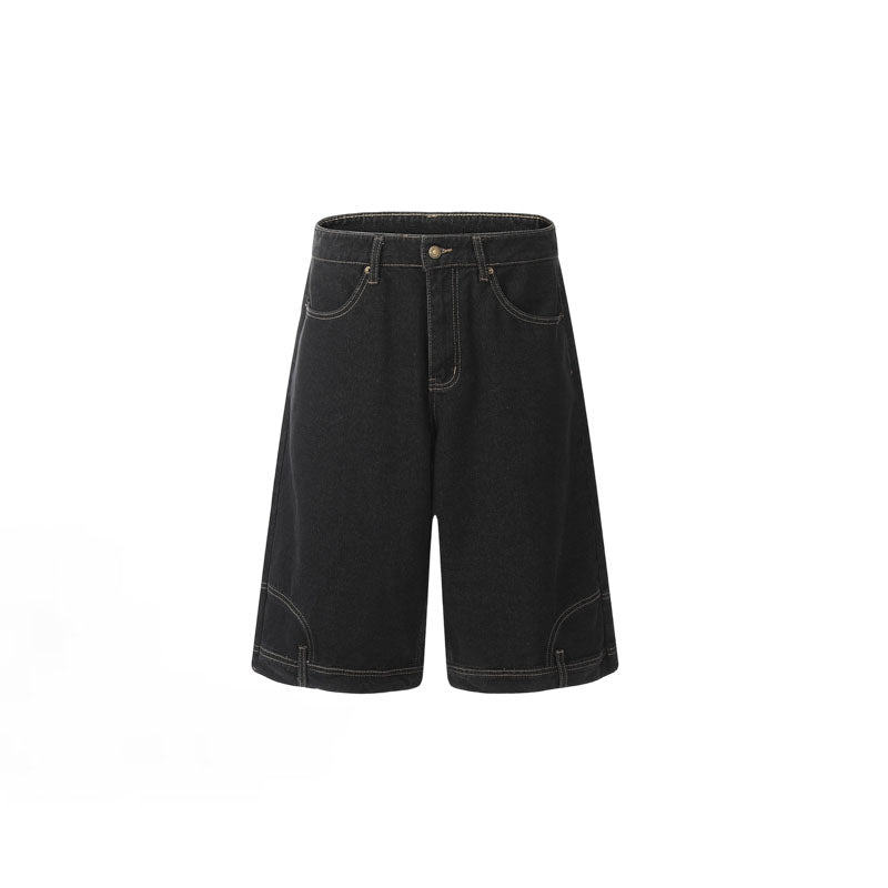 Flip Utility Baggy Denim Shorts – Light Wash