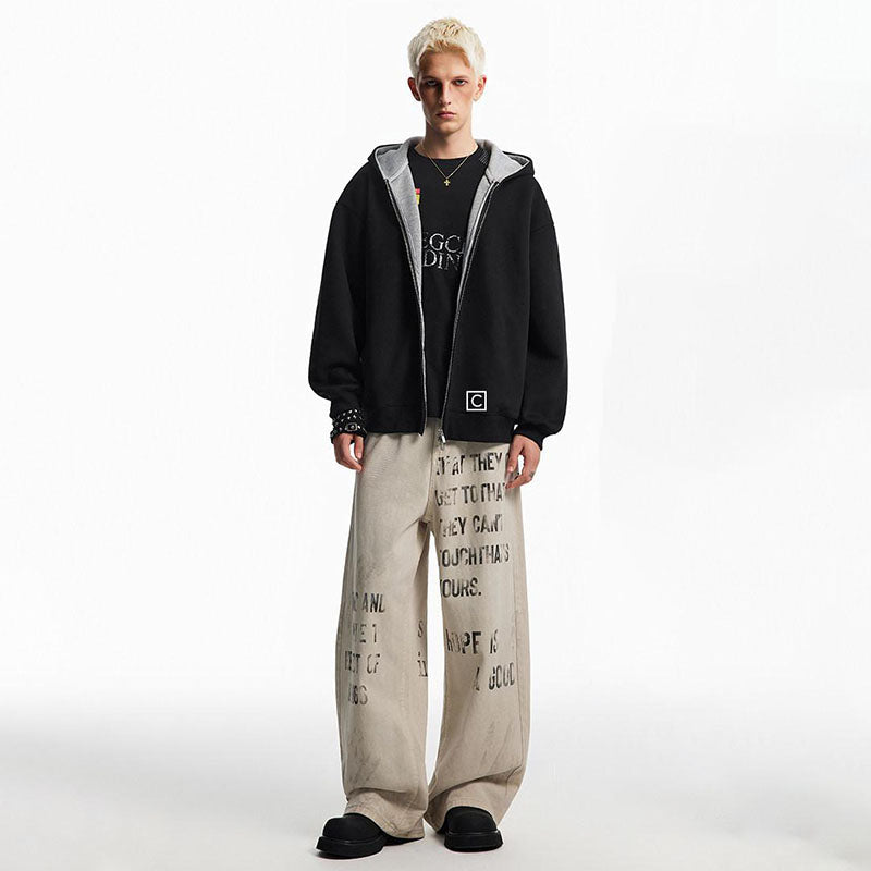 Heavyweight Color Block Patchwork Hoodies YE-WW99