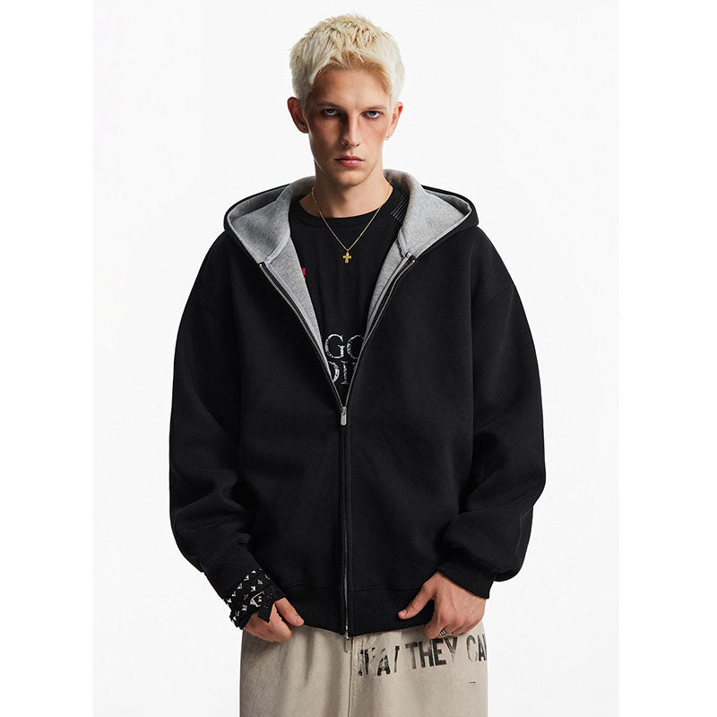 Heavyweight Color Block Patchwork Hoodies YE-WW99