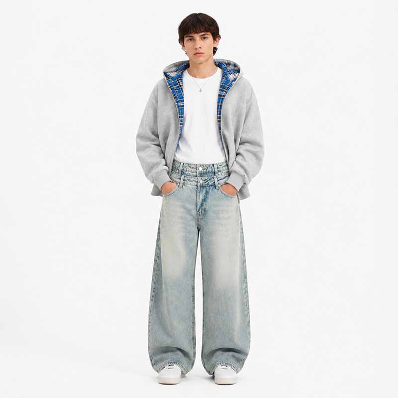Double Waist Blade Barrel Denim G6892