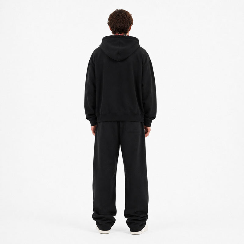 Royal Check Reversible Plaid Hoodies 1295 Black