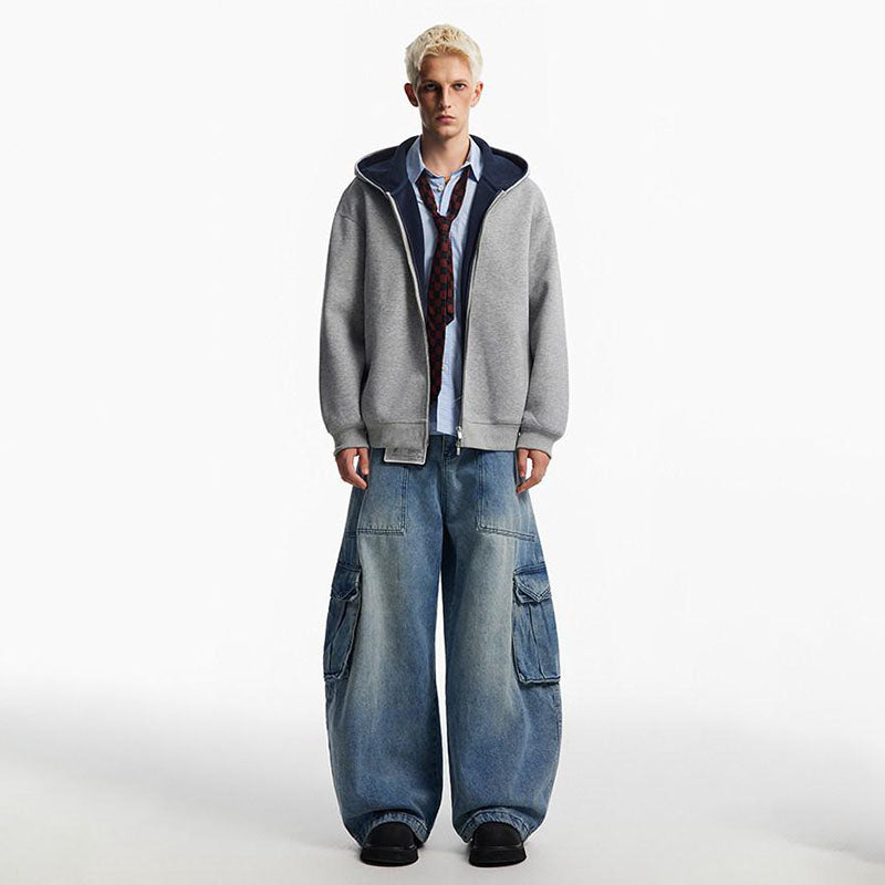 Heavyweight Color Block Patchwork Hoodies YE-WW99