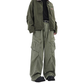 Loose Fit Wide Leg Cargo Pants KJ6282