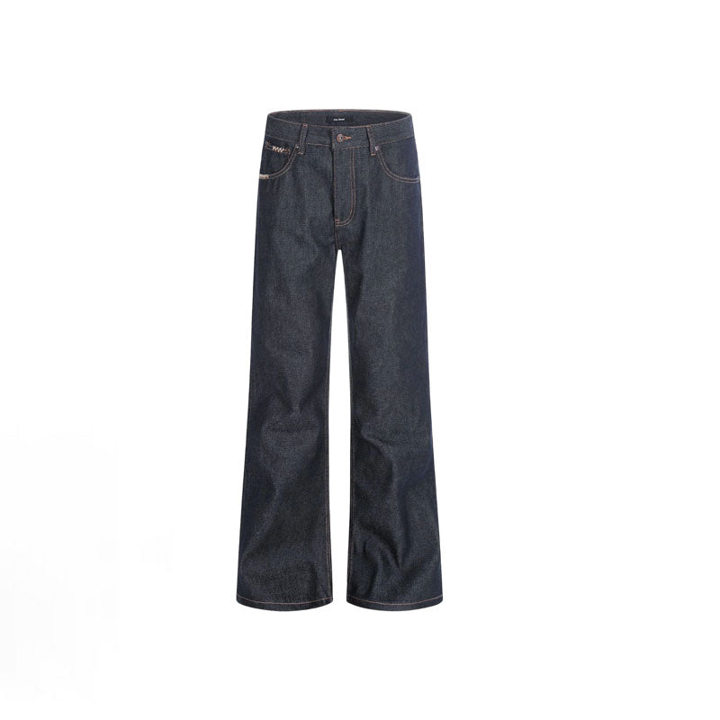 Loose Bootcut Retro Washed Raw Blue Jeans GPC3603