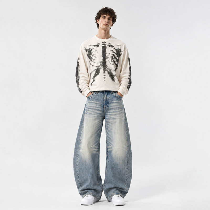 Blade Barre  Whisker Scimitar Jeans — Vintage Blue GPC9820