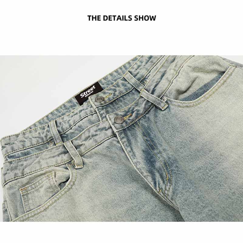 Double Waist Blade Barrel Denim G6892